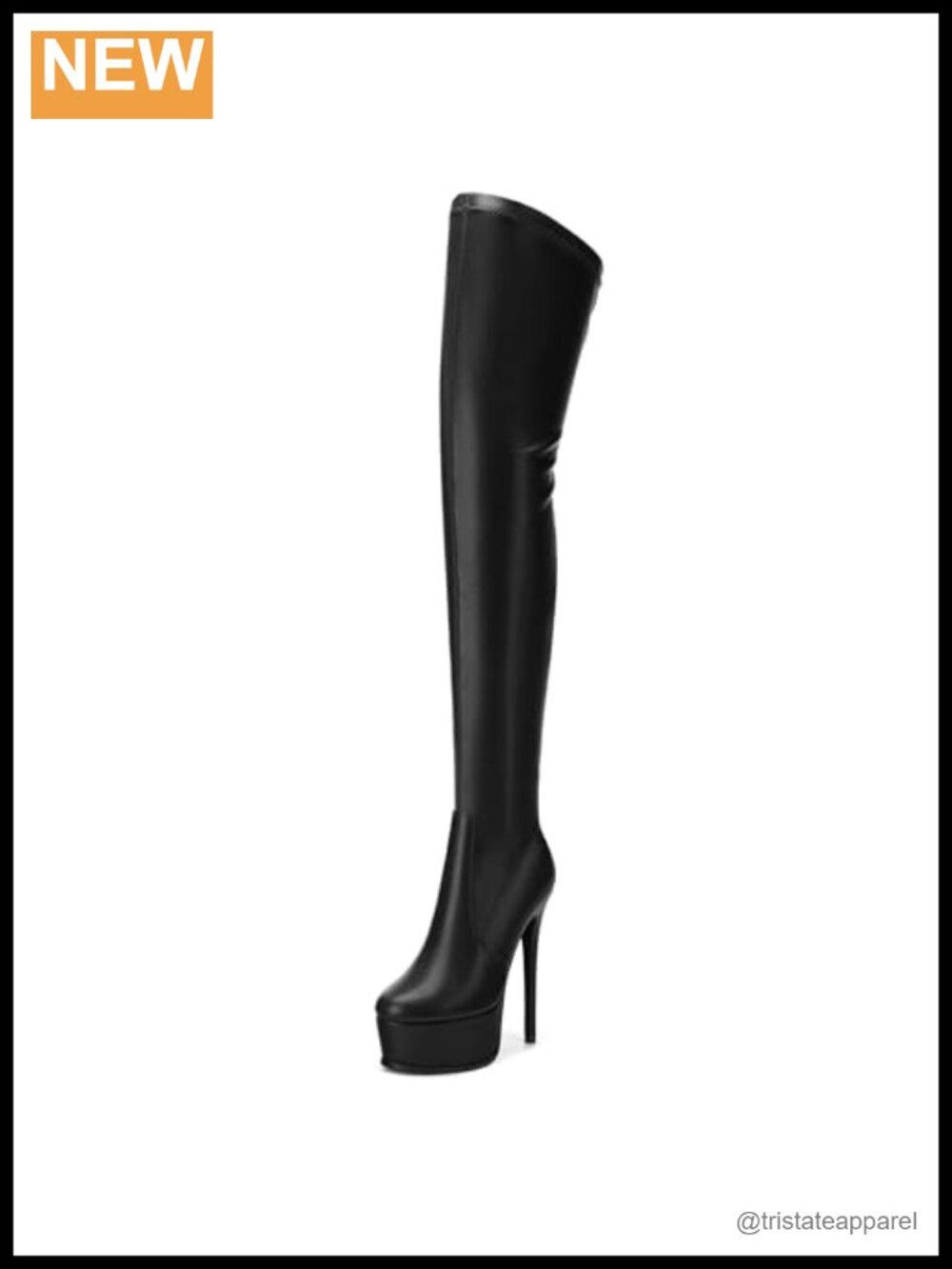 Thigh High Stiletto Over the Knee Boots Platform Round Toe Zip Sexy